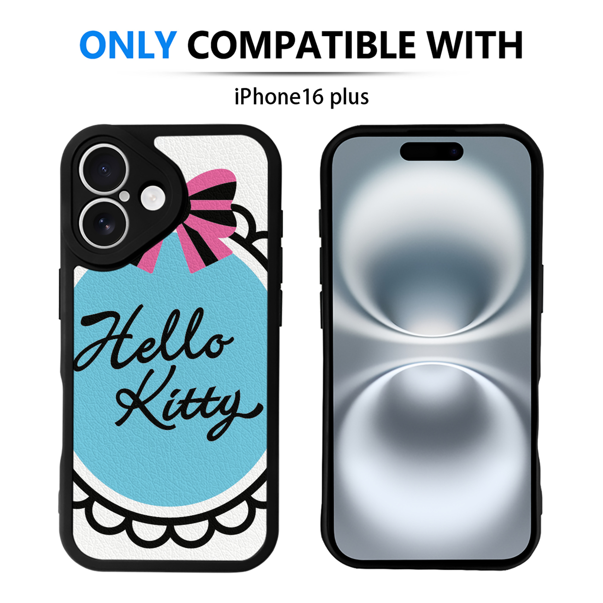 （画像用） Hello Kitty ハローキティ 【iPhone 16シリーズ対応】シリコンスマホケース（レザー調） 材質：シリコン